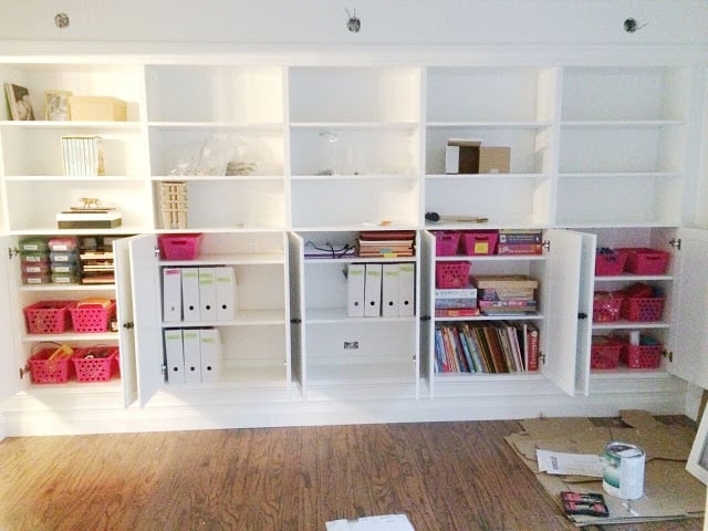 DIY Ikea Built-In Bookcases DIY Ikea Built-In Bookcases