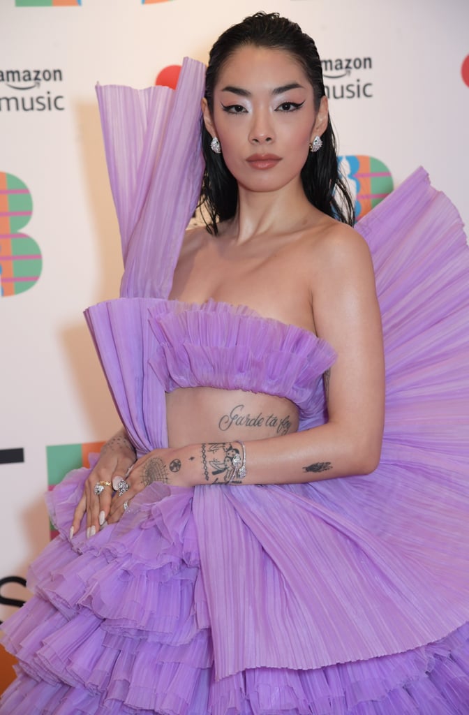 Rina Sawayama's Double Winged Liner at the 2021 BRIT Awards