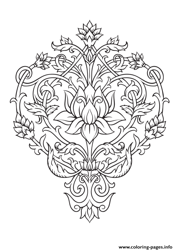 Adult Coloring Page: Zen Flowers