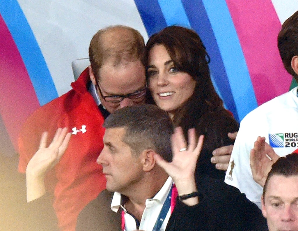 Prince Harry and Prince William at the Rugby World Cup 2015