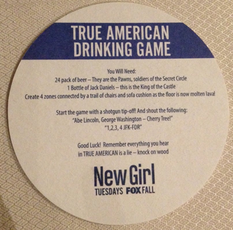 Rules For New Girl Drinking Game True American PS Entertainment