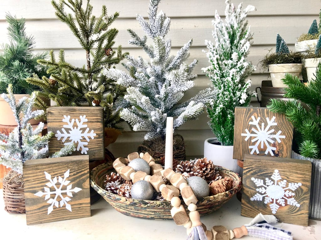 Wooden Snowflake Signs