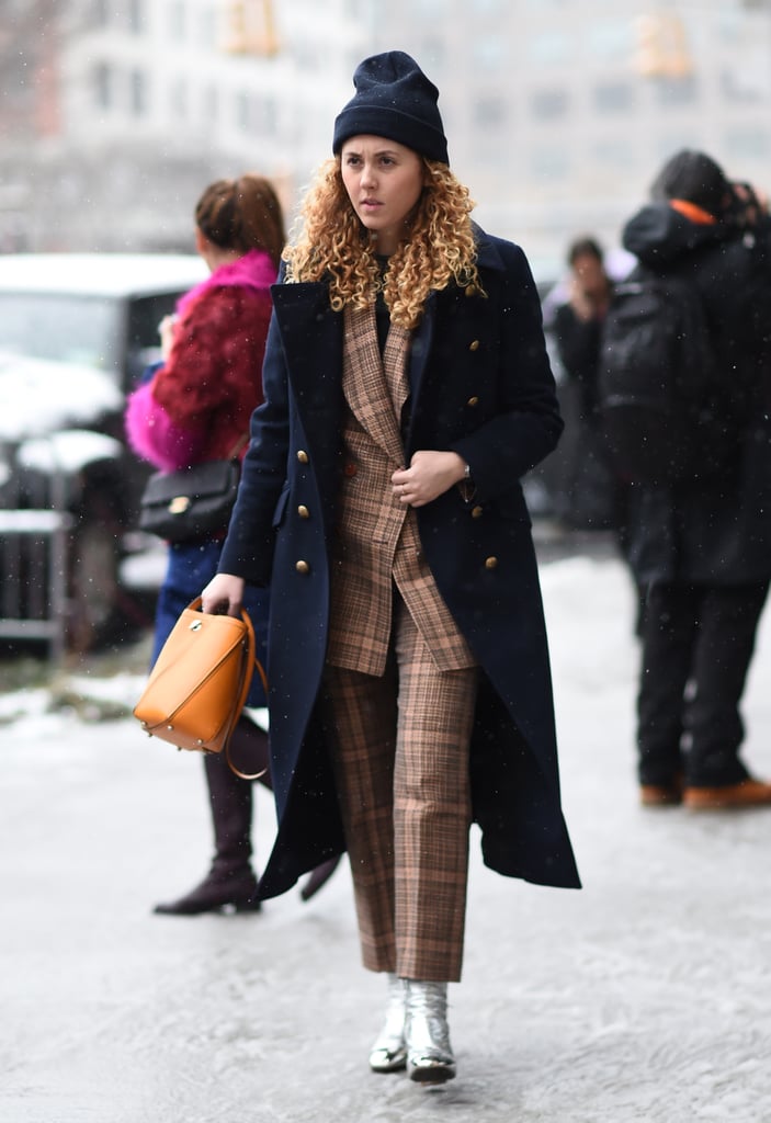 Winter Outfit Idea: A Plaid Suit and Classic Coat