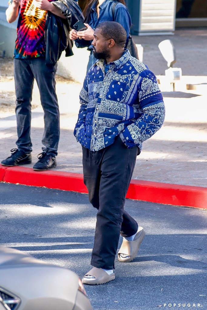 Kanye West's Bandana-Print Visvim Puffer Coat