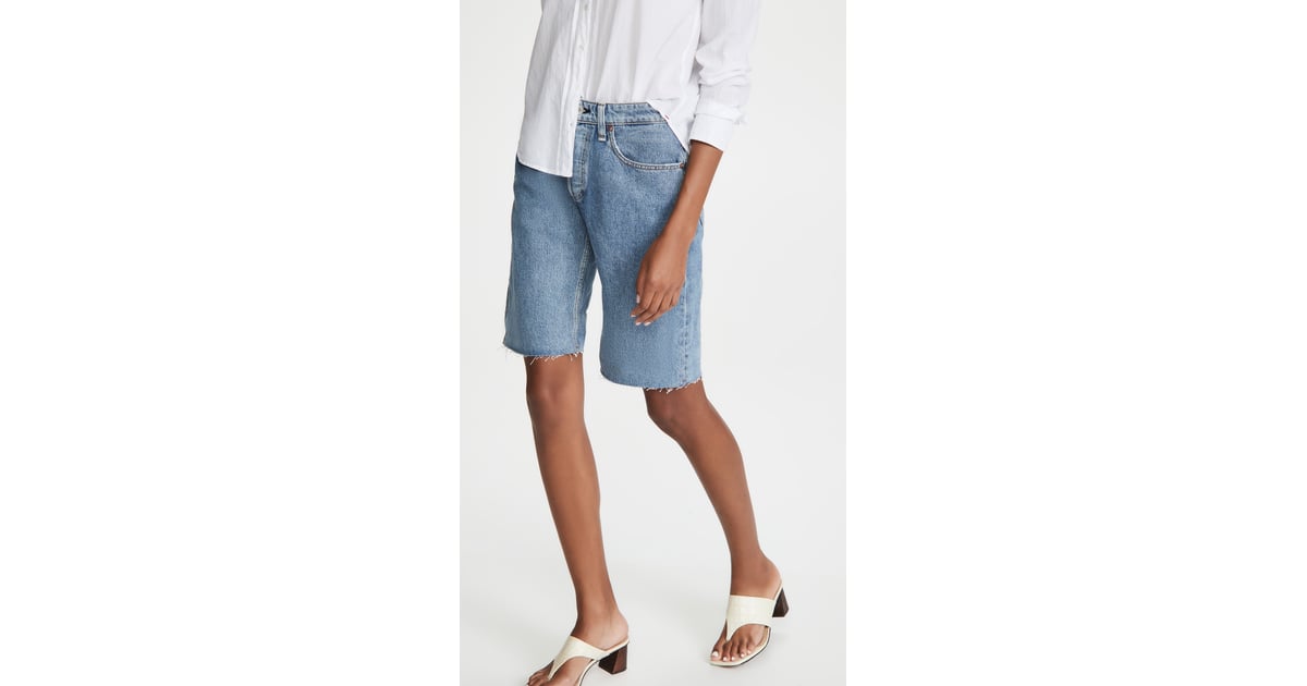 Bone/Jean Rosa Mid Rise Walking Shorts 