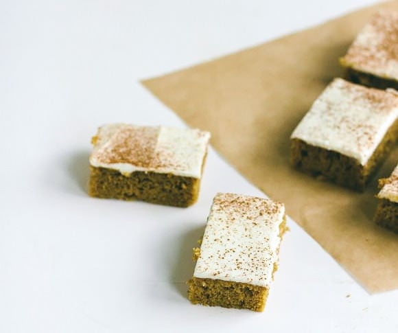 Cream Cheese Frosted Pumpkin Bars