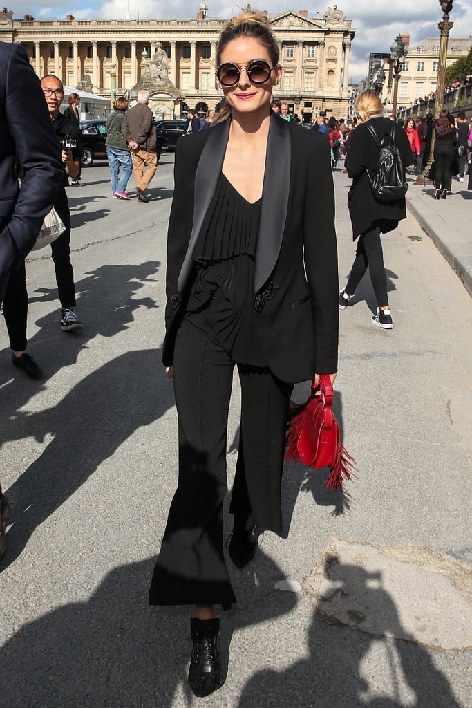 At Elie Saab, Olivia updated the suit with a tuxedo jacket, fresh ...