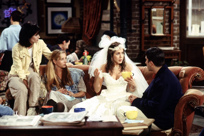 FRIENDS, (from left): Courteney Cox, Lisa Kudrow, Jennifer Aniston, David Schwimmer (back to camera), 'The One Where Monica Gets A Roommate', (Season 1, ep. 101, aired Sept. 22, 1994), 1994-2004. Warner Bros. / Courtesy: Everett Collection