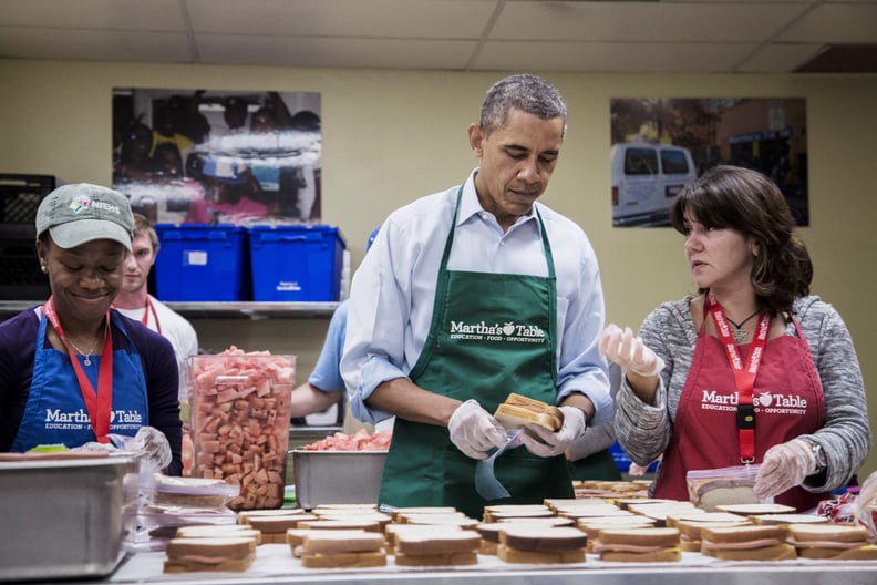 Making sandwiches with government employees in 2013.