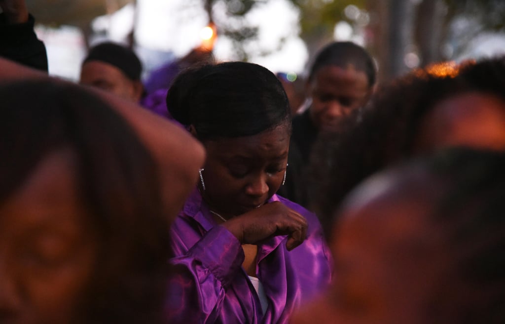 Many gathered for a candelight vigil at Log Angeles's Leimert Park.
