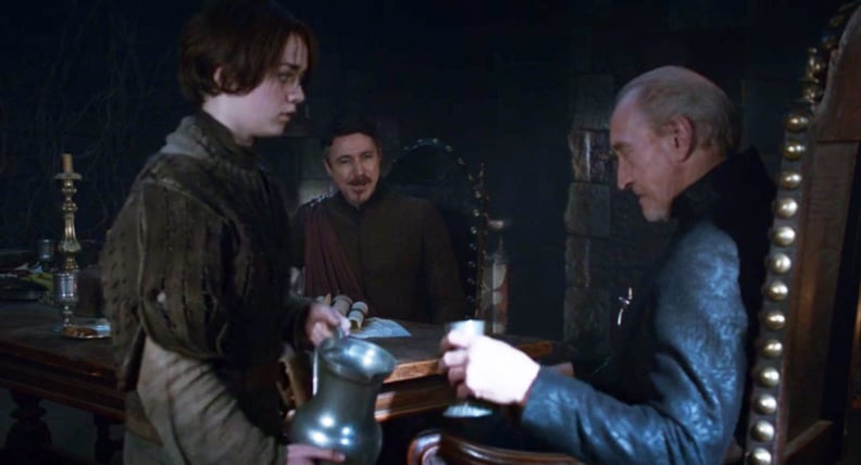 Littlefinger also tells Tywin: "On your son Tyrion's directive, I met with Catelyn Stark."