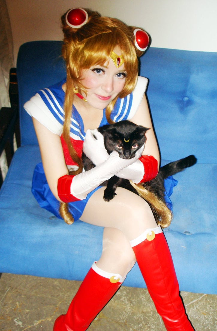 Sailor Moon and Luna