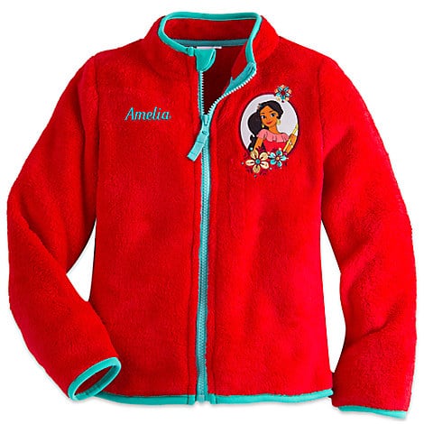 <product href="http://www.disneystore.com/fleece-outerwear-clothes-elena-of-avalor-fleece-jacket-for-girls/mp/1412292/1000219/">Elena of Avalor Personalizable Fleece Jacket</product> ($15, originally $25)</p>