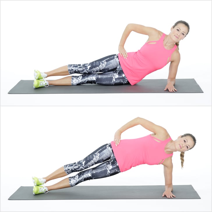 Side Elbow Plank Bridge Beginner Bodyweight Challenge POPSUGAR