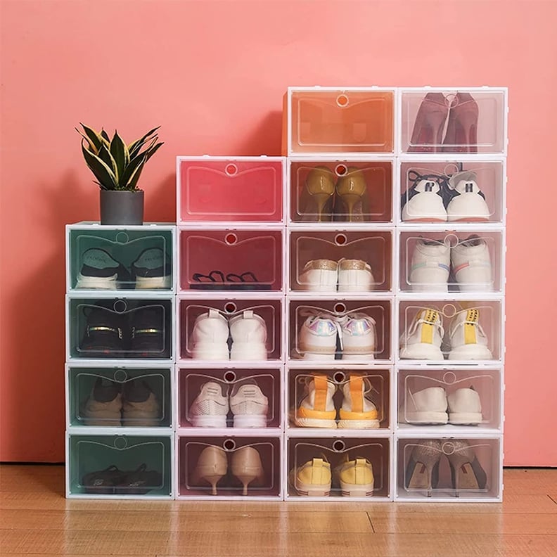 For Shoes: Twsoul Stackable Clear Plastic Shoes Organizers