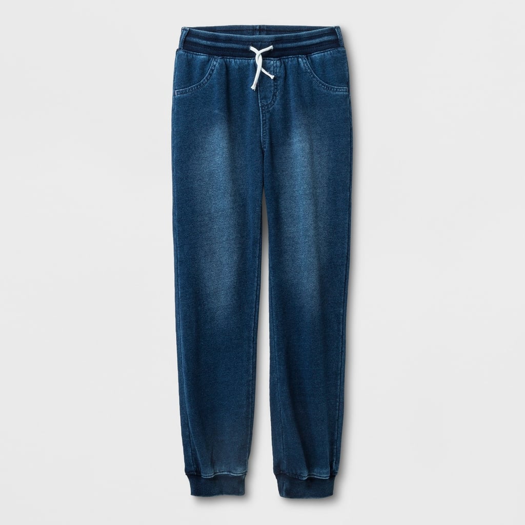just like knit denim jogger pants
