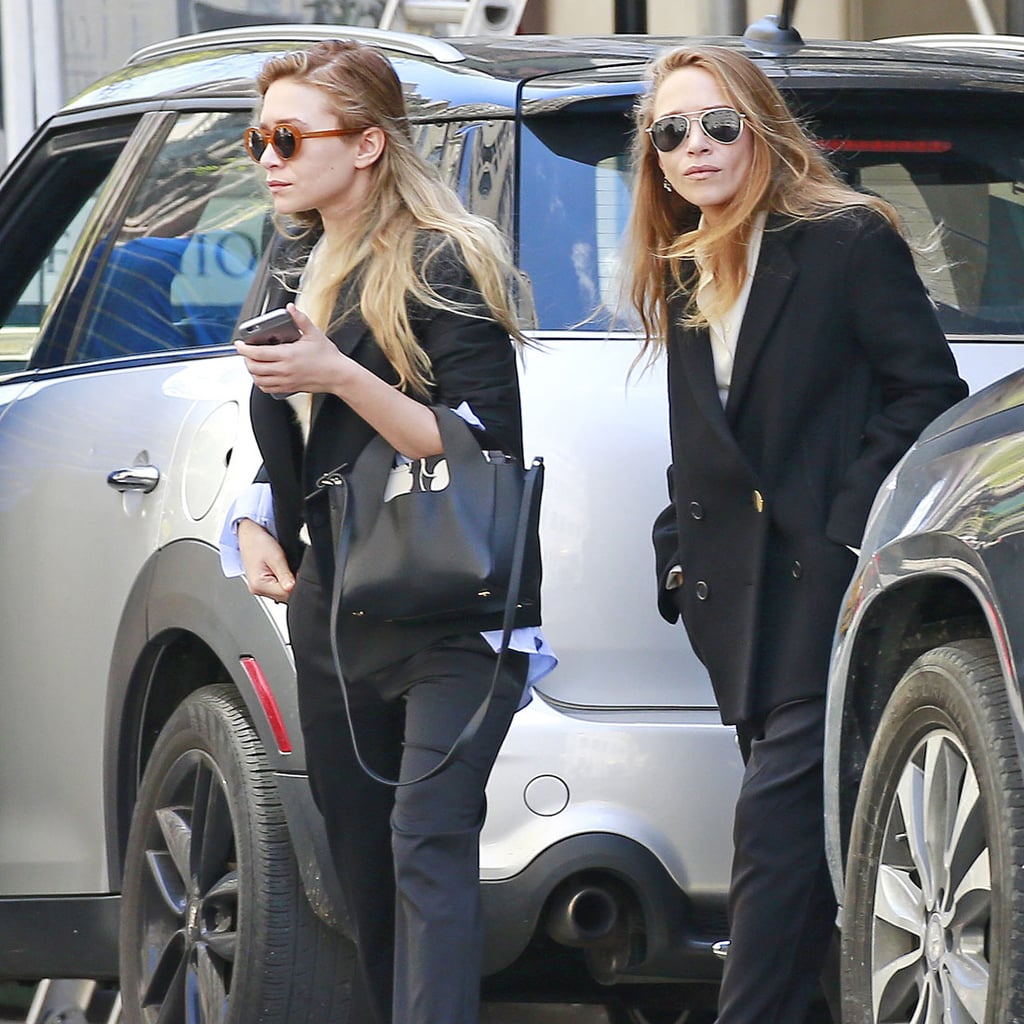 MaryKate and Ashley Olsen Matching Street Style POPSUGAR Fashion