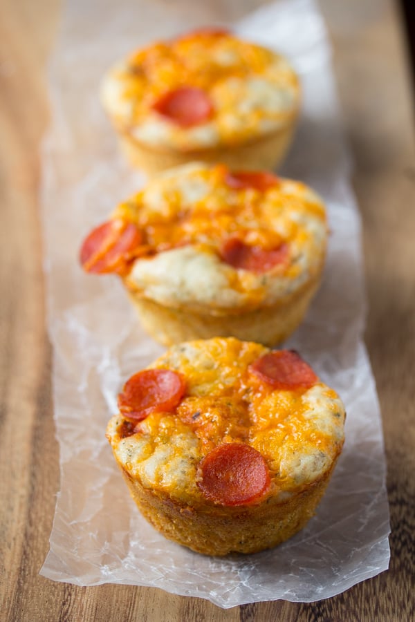 Whole Wheat Pepperoni Pizza Muffins