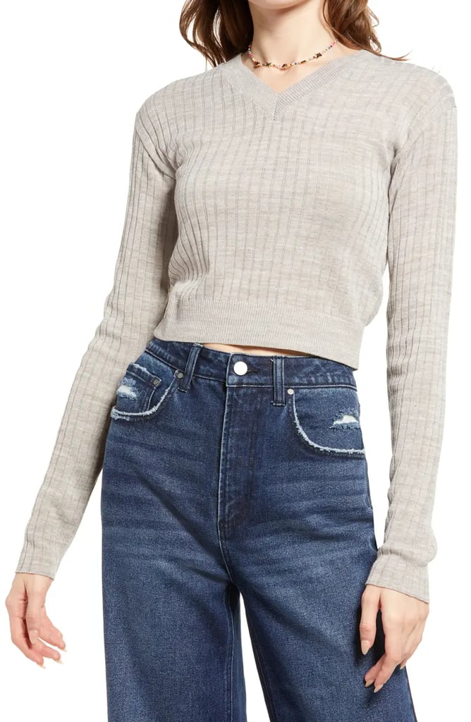 Cue the Crop: BP. Reagan Rib Crop Sweater