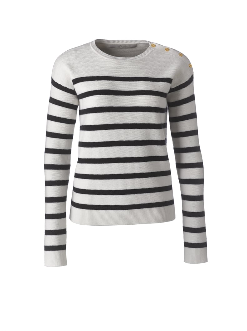 NYFW Pick: Ivory & Navy Striped Pullover