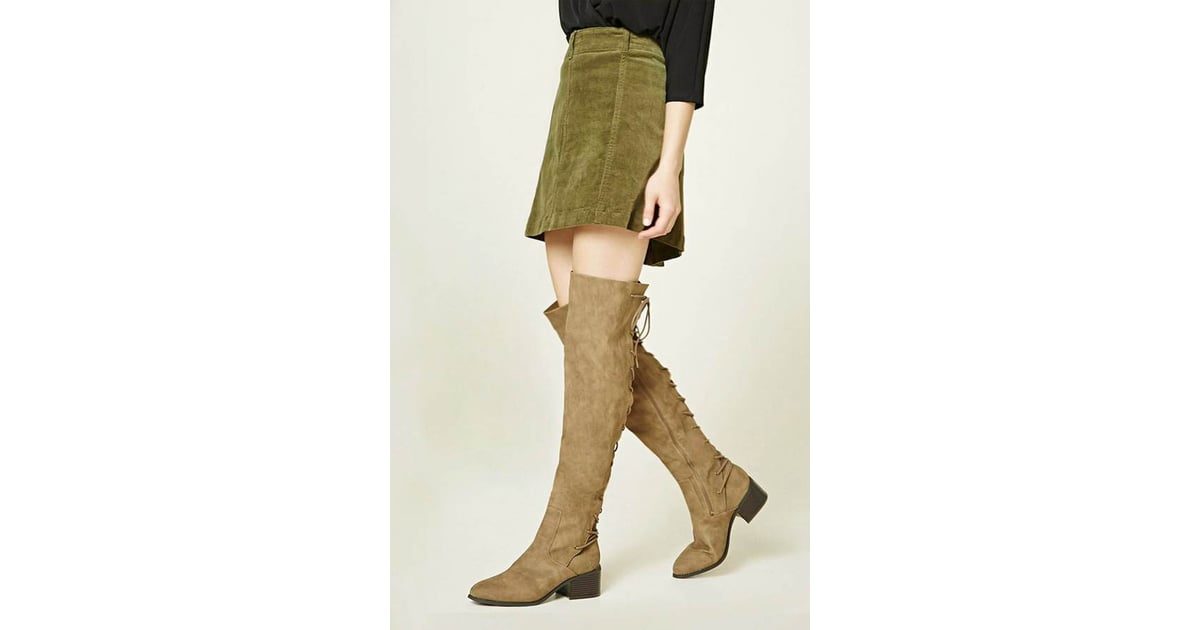 lace up knee high boots forever 21