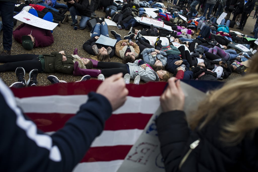 Gun Control Protest Outside White House Feb. 2018