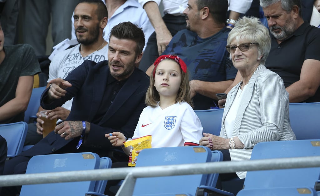 David Beckham and Harper at World Cup Pictures June 2019