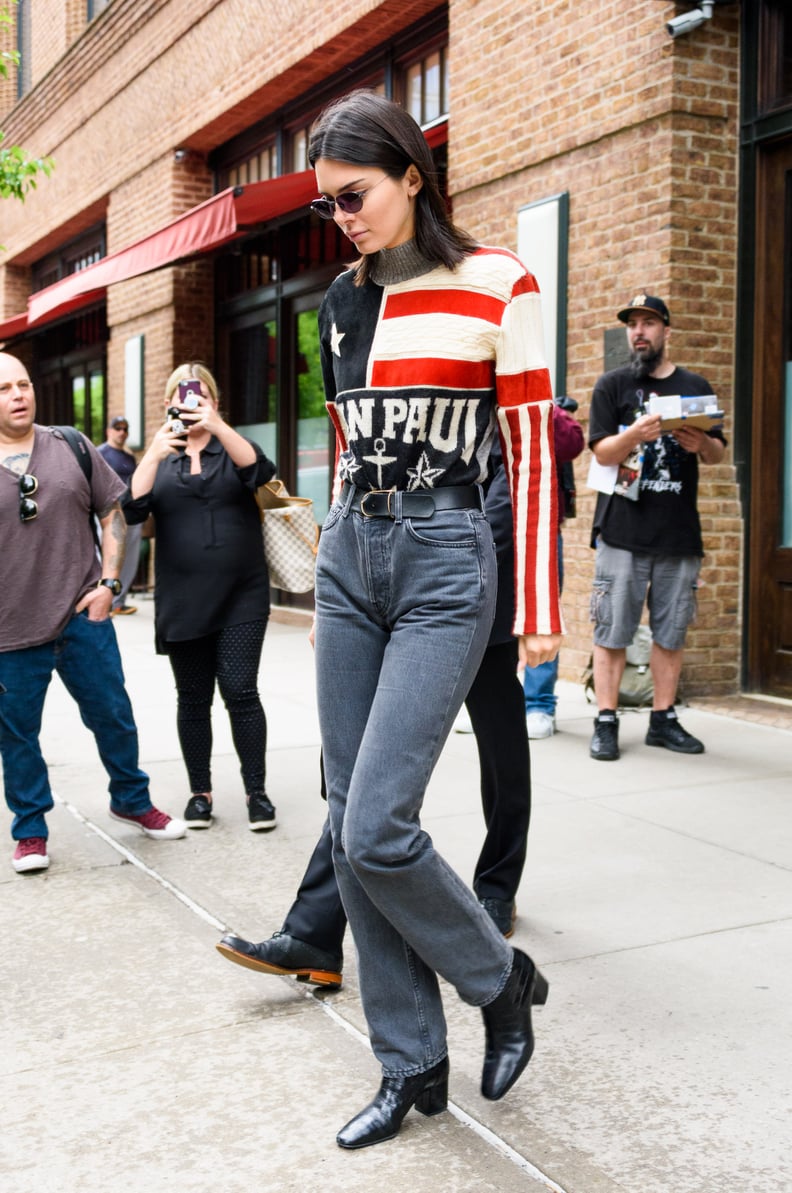 Kendall Jenner American Flag Sweater | POPSUGAR Fashion