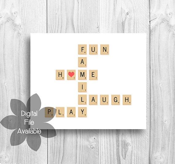 Scrabble-inspired piece of art