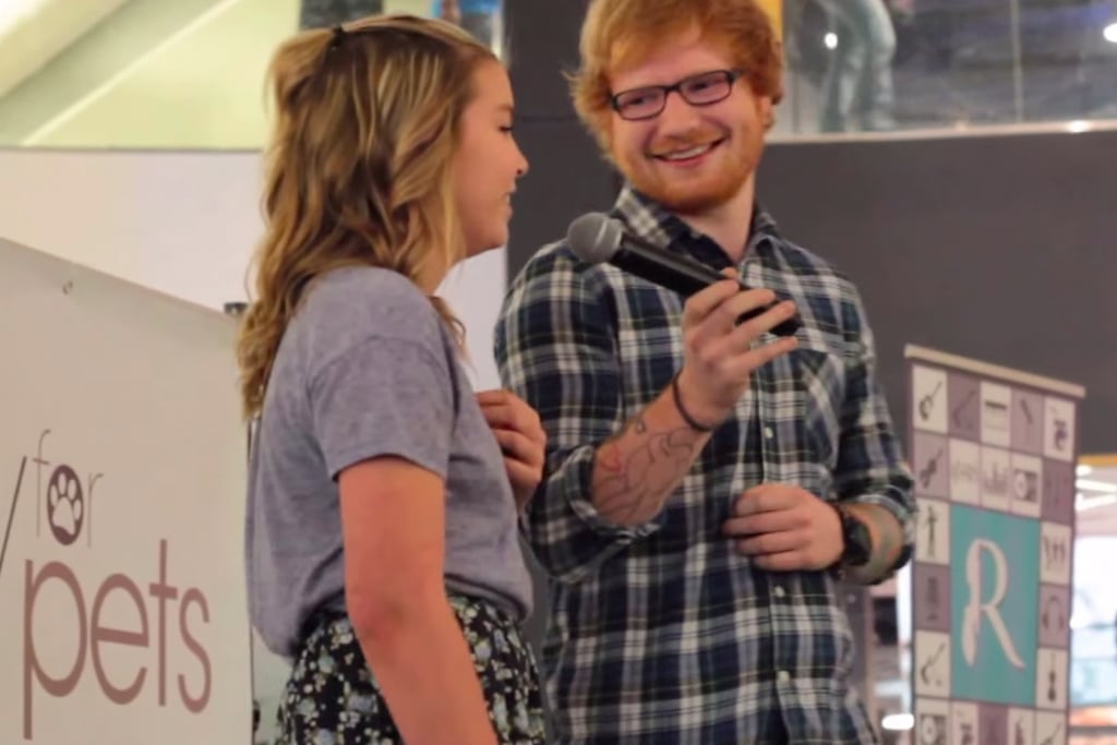 Ed Sheeran Surprises a Teen Fan at the Mall | Video