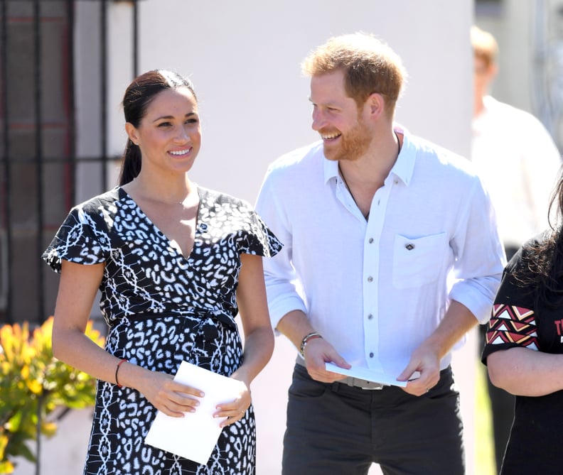 CAPE TOWN, SOUTH AFRICA - SEPTEMBER 23: Prince Harry, Duke of Sussex and Meghan, Duchess of Sussex visit the Nyanga Township during their royal tour of South Africa on September 23, 2019 in Cape Town, South Africa. (Photo by Karwai Tang/WireImage)