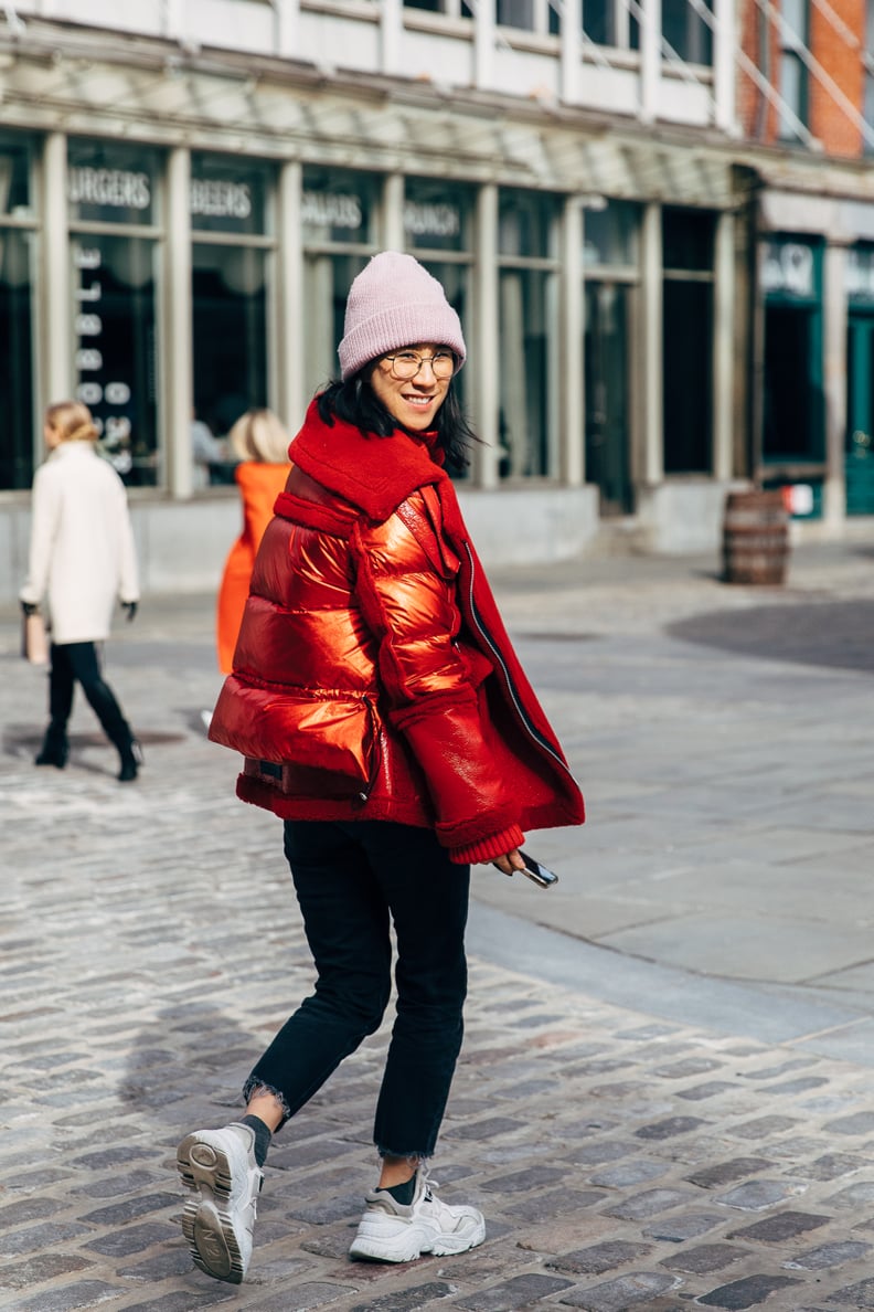 Balance a Bold Color With a Lighter Beanie