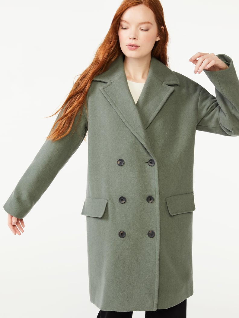 Free Assembly Women's Oversized Cocoon Coat