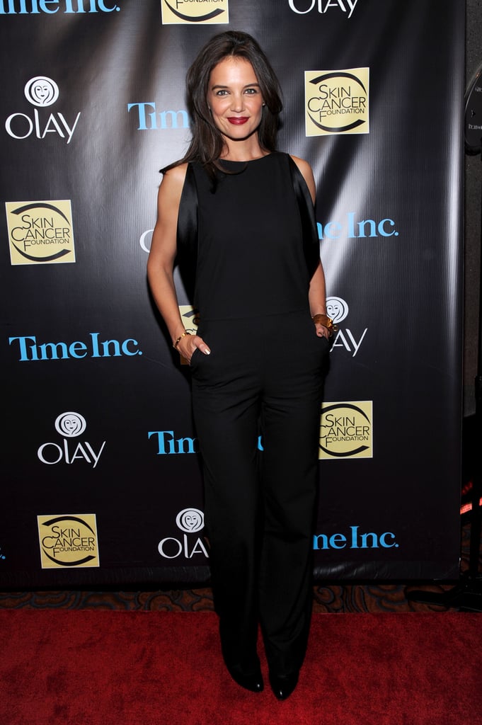 Katie Holmes made a stylish appearance at the Skin Cancer Foundation Gala in NYC on Tuesday.