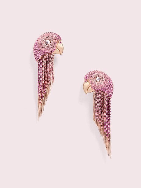 Kate Spade New York Tropical Paradise Parrot Fringe Earrings