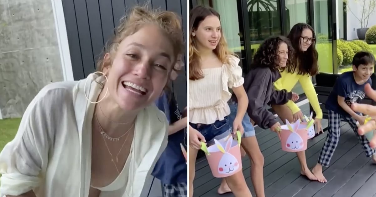Jennifer Lopez and Alex Rodriguez's Kids' Easter Egg Hunt PS Family