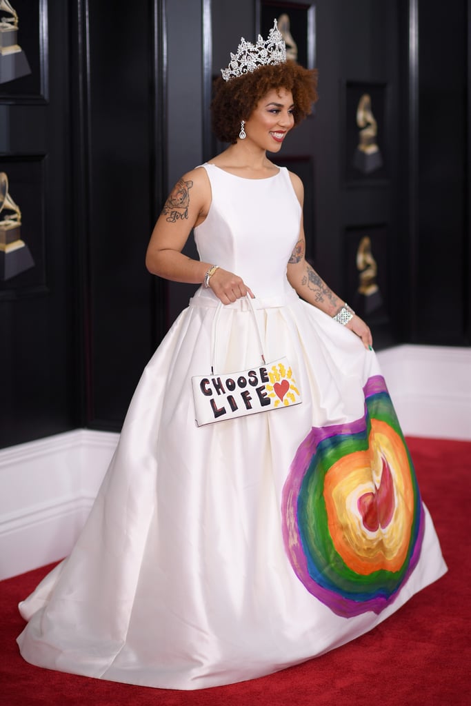 Joy Villa Pro-Life Dress at the 2018 Grammys