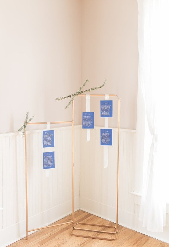 Hanging Seating Chart Cards