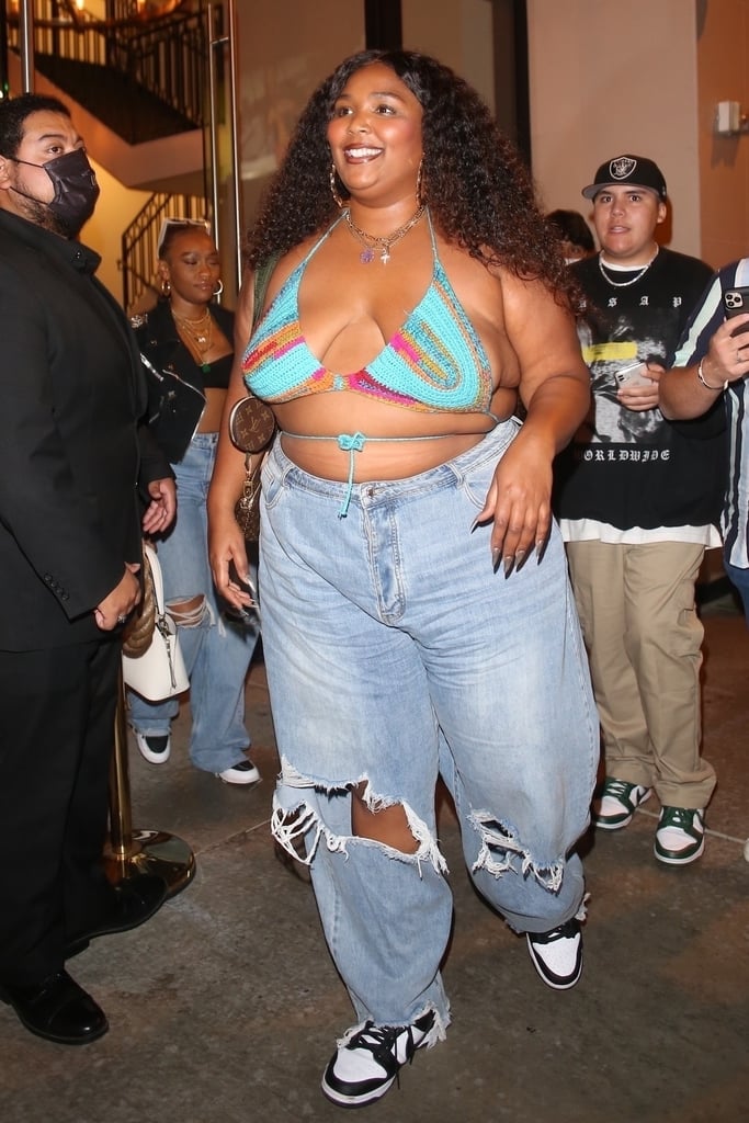 See Lizzo Wearing a Crochet Bikini Top With Jeans to Dinner