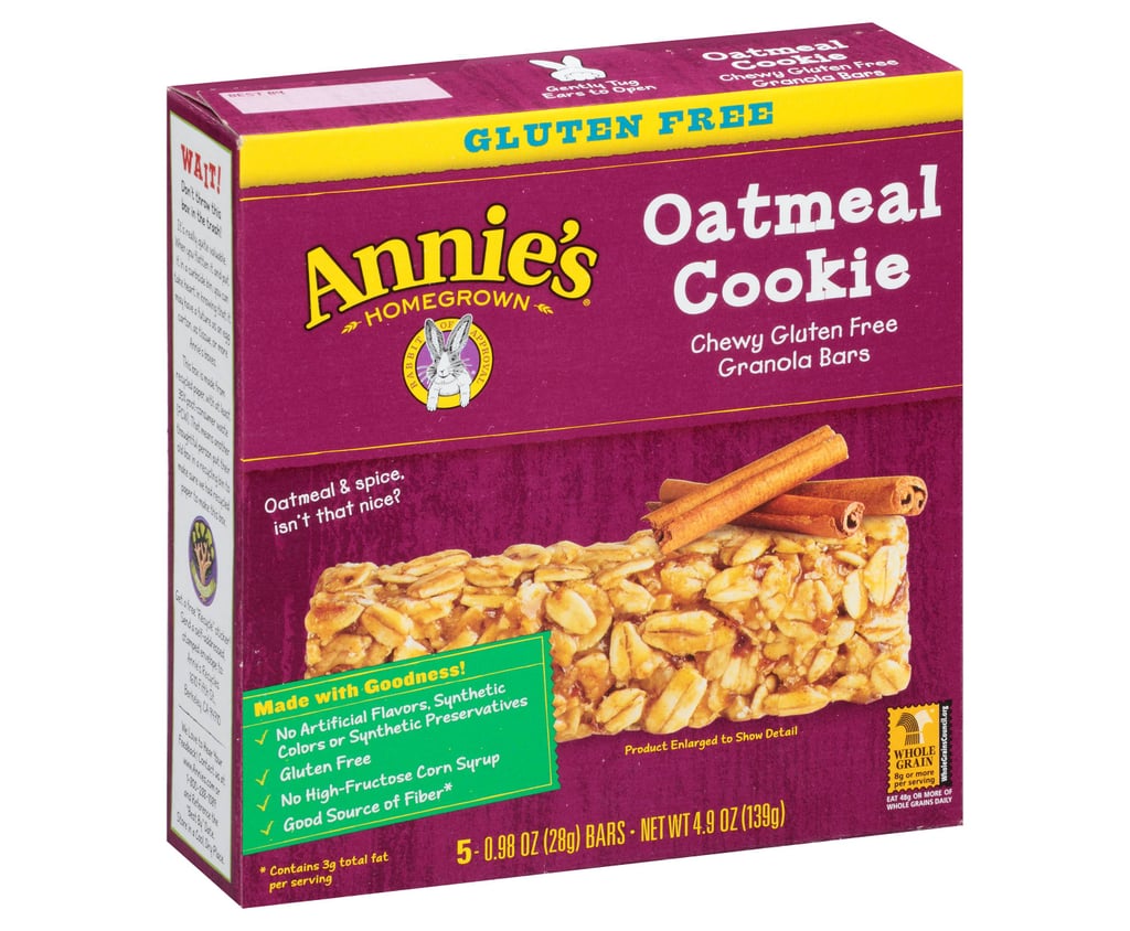 Annie's Homegrown Gluten Free Oatmeal Cookie Granola Bars Healthy StoreBought Snacks For Dorm