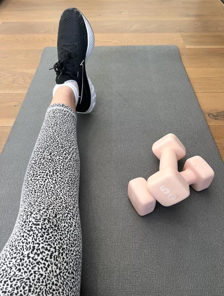 Popsugar Neoprene Dumbbell ($16)
When you find time to squeeze in a quick workout, the last thing you should be worrying about is if your weights will roll away mid-set, or slip through a sweaty palm. These neoprene square dumbbells work overtime to make sure your exercise experience is seamless. Read more in our full Popsugar Neoprene Dumbbell review. 
Editor Quote: "I love these dumbbells for a few key reasons. First of all, they're neoprene, so they're very easy to grip, even when you're sweaty. Plus, they come in lots of cute colors, which is a little boost of serotonin in a sea of black and gray weights. My number one favorite feature, though, is the square shape. It's the perfect example of a tiny design change that significantly impacts the experience and efficacy of a product." — India Yaffe, former associate shopping editor