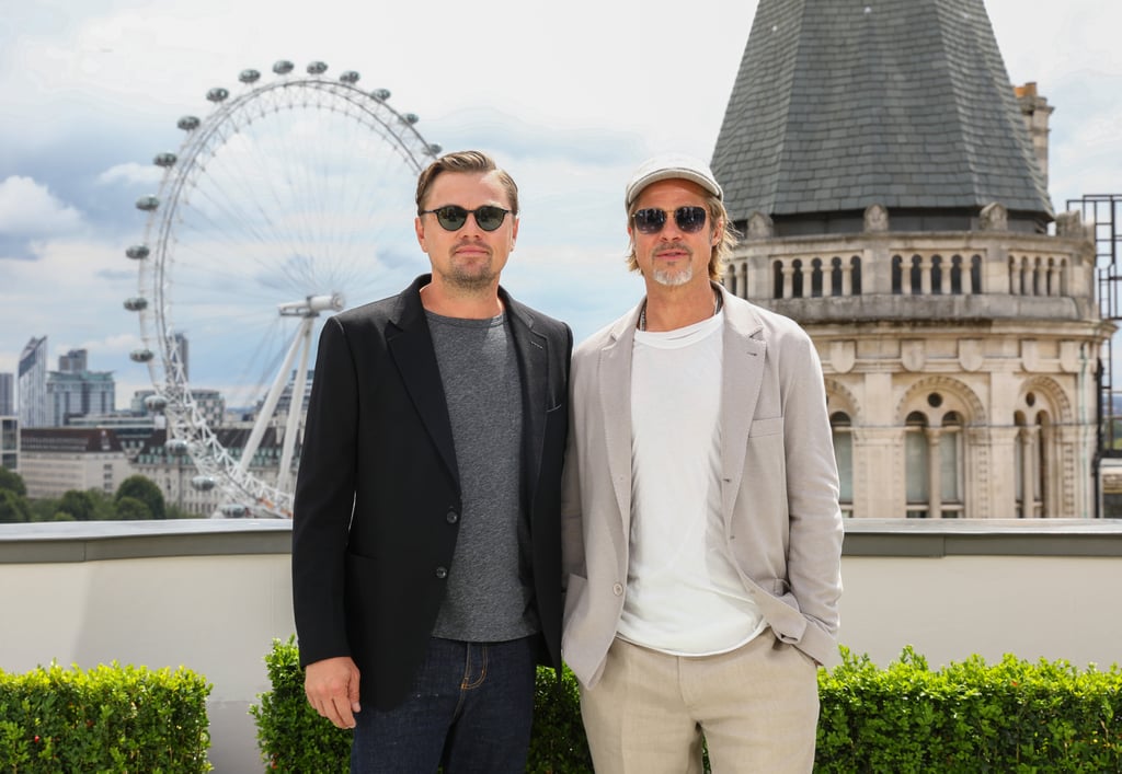 Leonardo DiCaprio and Brad Pitt at the London photocall of Once Upon a Time in Hollywood.