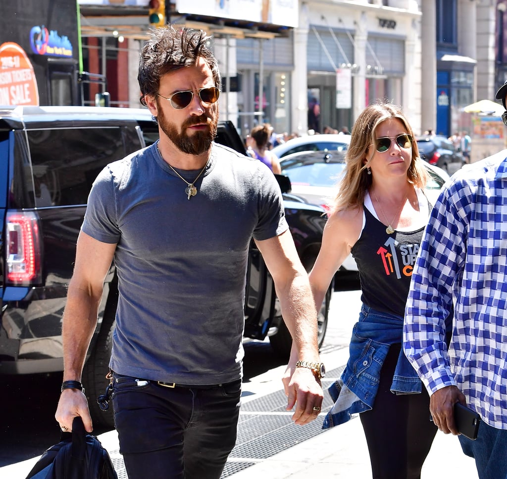 Justin Theroux and Jennifer Aniston in NYC June 2016