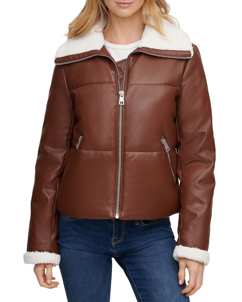 Levi's Faux Leather & Faux Shearling Quilted Jacket