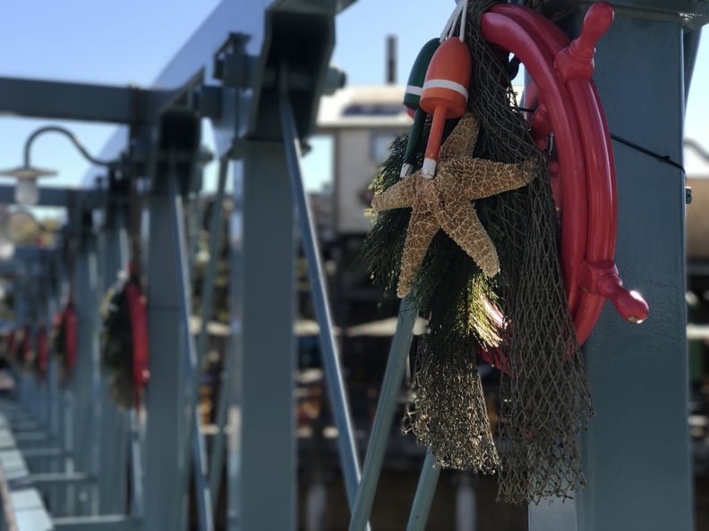 The Bridge to Paradise Pier Has Festive Nautical Touches.