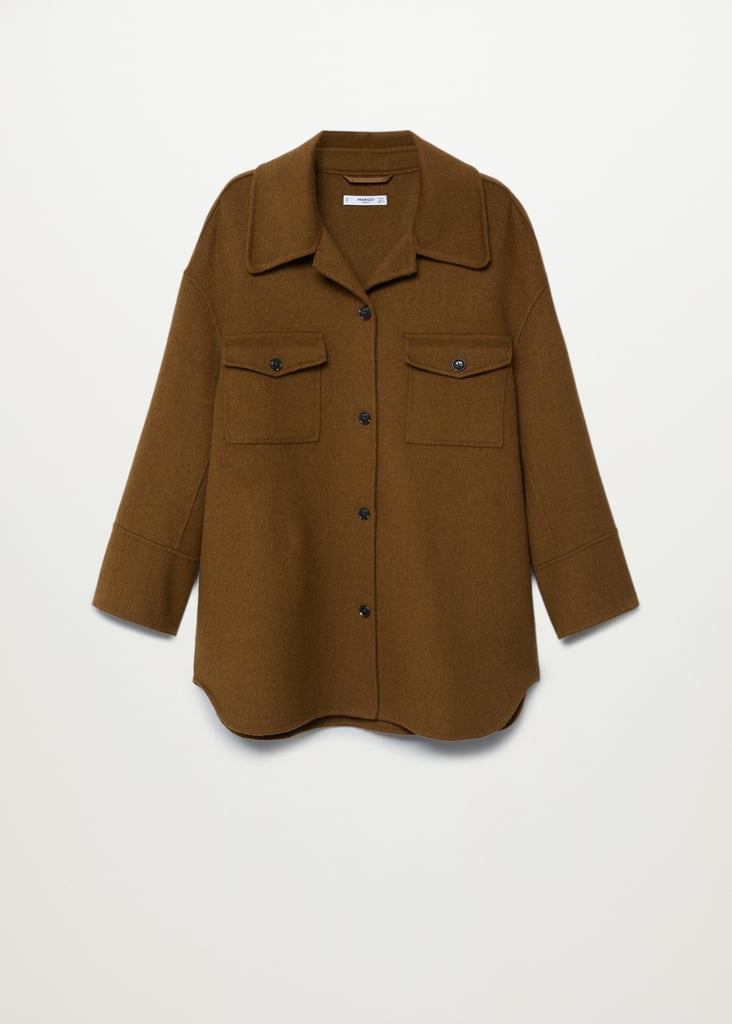 Mango Oversized Wool-Blend Overshirt