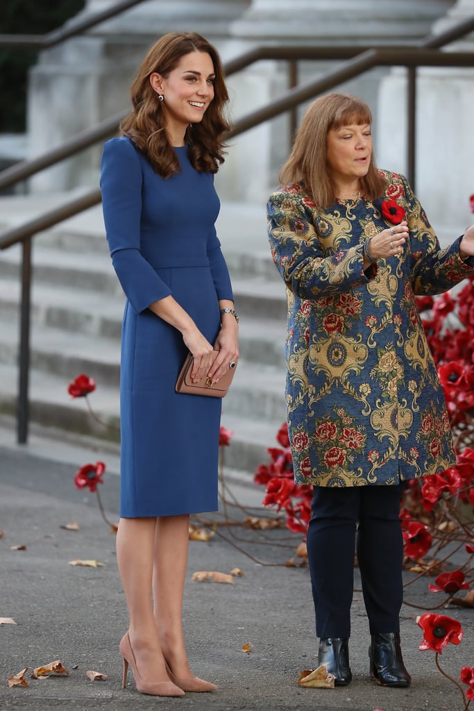 Kate Middleton Blue Jenny Packham Dress October 2018