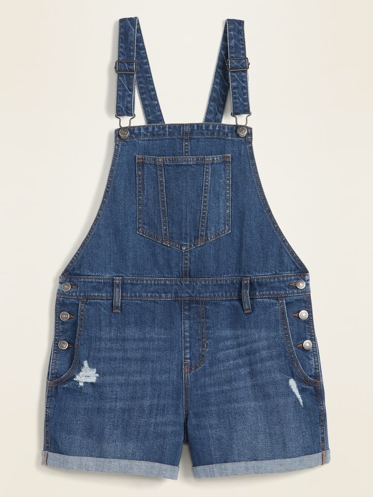 Old Navy Distressed Jean Shortalls