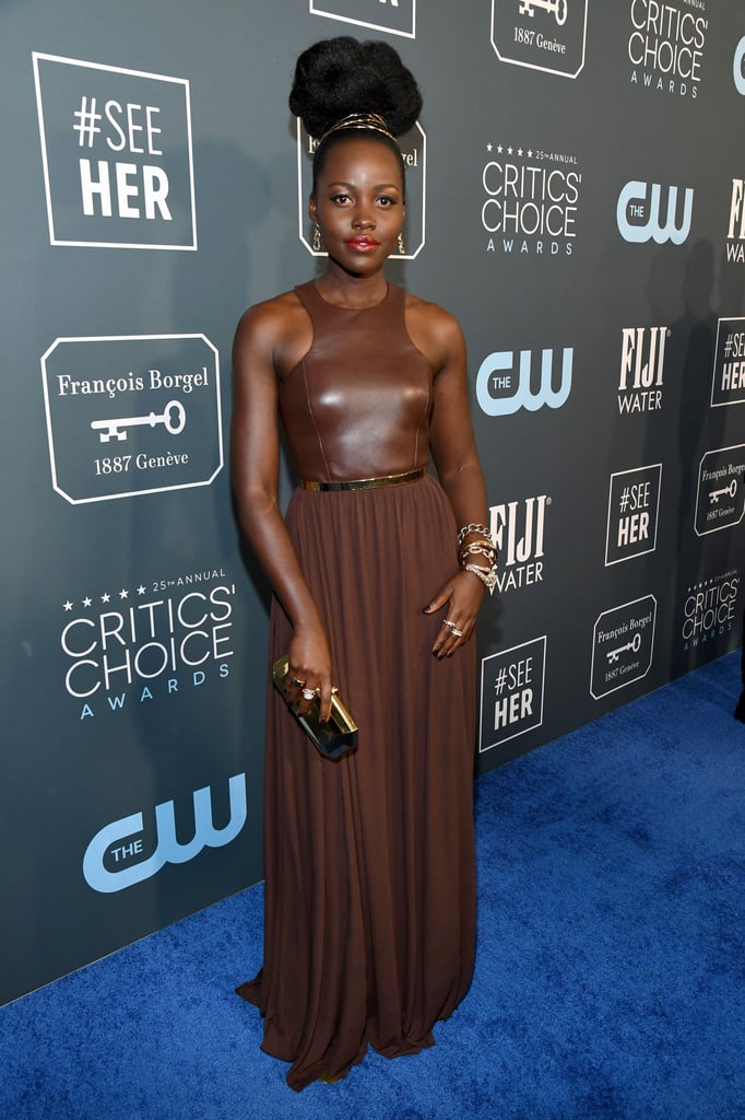 Lupita Nyong'o's Hair Detail at the Critics' Choice Awards