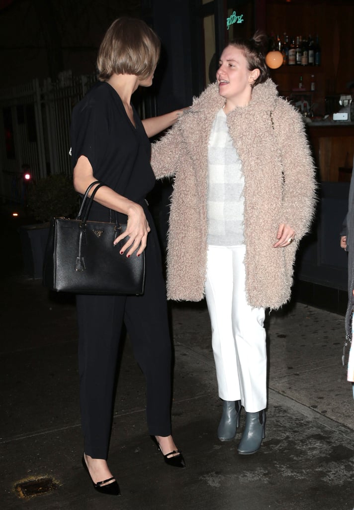 Taylor Swift and Lena Dunham Leaving Dinner in NYC